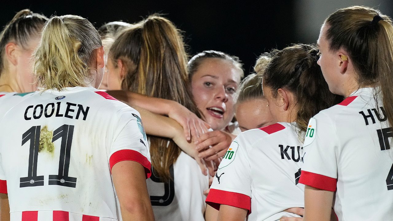 PSV Vrouwen bekert door na ruime overwinning op Feyenoord