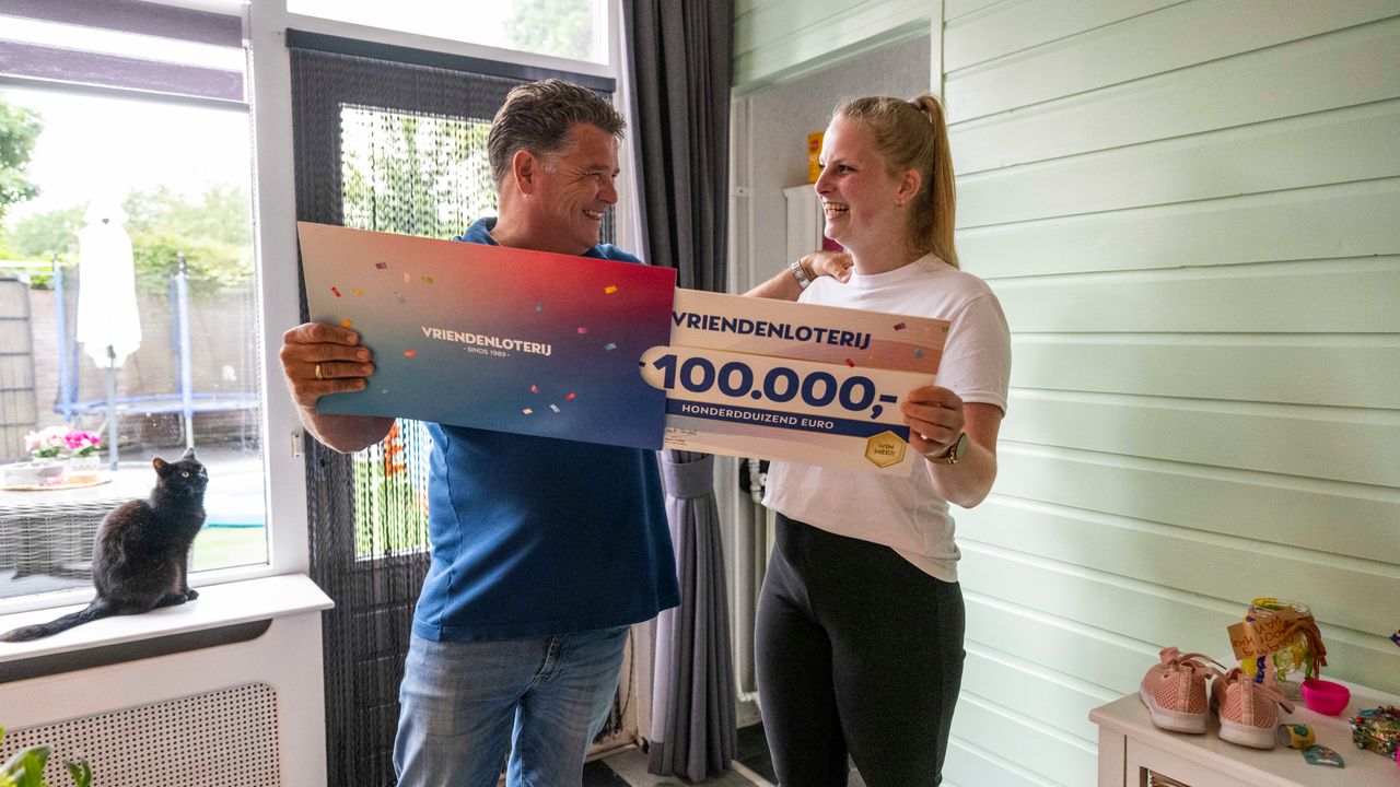 Kaylee uit Nuenen wint 100.000 euro bij de VriendenLoterij