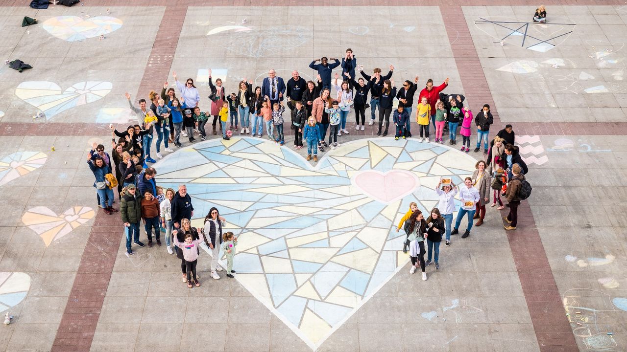 Groot hart voor Oekraïne op het Stadhuisplein
