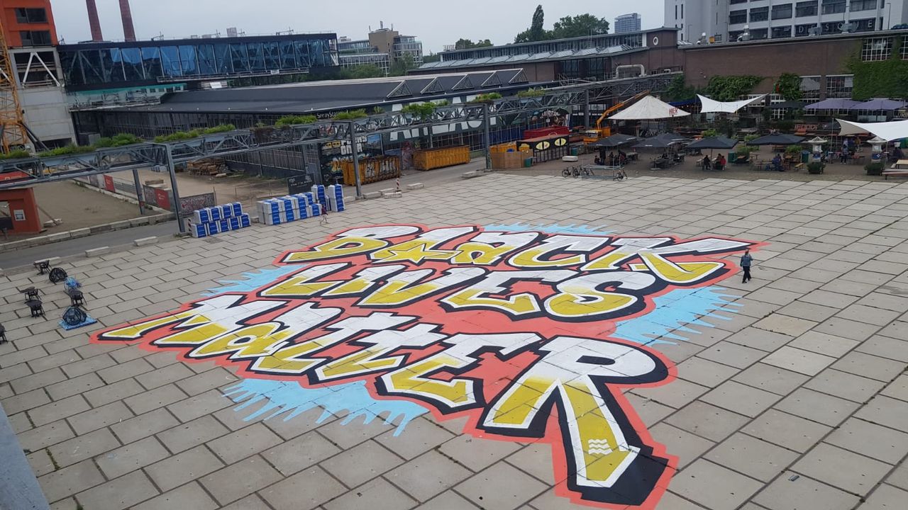 Eindhovense graffitikunstenaars komen samen voor Black Lives Matter