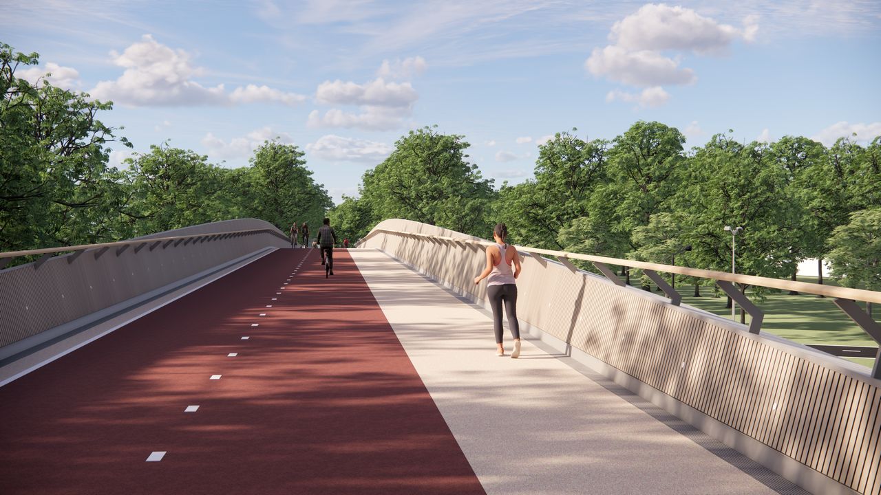 Nieuwe fietsbrug over de Anthony Fokkerweg: eerste schetsontwerp klaar