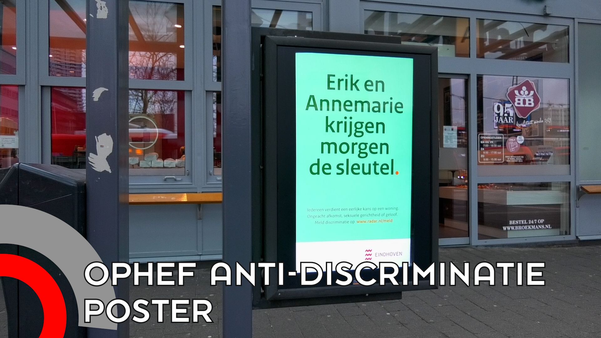 reactie Ministerie Europa Studio040 - Anti-discriminatieposter gesprek van de dag in Eindhoven